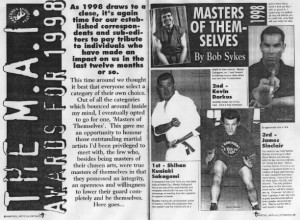 Wing Chun Master James Sinclair Awarded Master Status 1998 by Martial Arts Illustrated