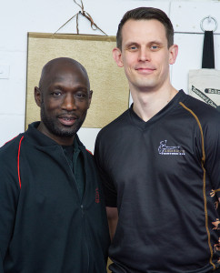 Russell Webster with UK Wing Chun Assoc. Senior teacher Master Eric Wilson